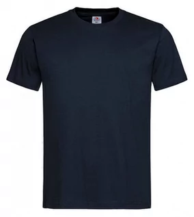 Koszulki męskie - Ciemny Granatowy Bawełniany T-Shirt Męski Bez Nadruku STEDMAN Koszulka, Krótki Rękaw, Basic, U-neck - Stedman - grafika 1