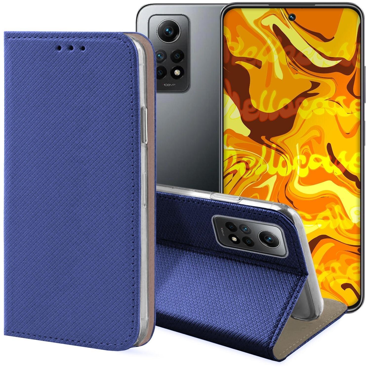 Etui z Klapką Do Xiaomi Redmi Note 12 Pro 4G Granatowe, Magnetyczne, Case