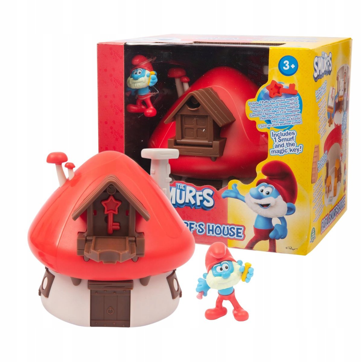 PITUFOS The Smurfs Magic Key Playset Papa House, Domek z figurkami, domek z