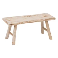 Ławki do przedpokoju - Ławka drewniana rustykalna 70x27 cm beż - miniaturka - grafika 1
