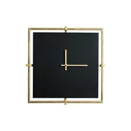 Zegary - Zegar Dekoracyjny Kwadratowy 40X5X40 Czarny + Złoty - miniaturka - grafika 1