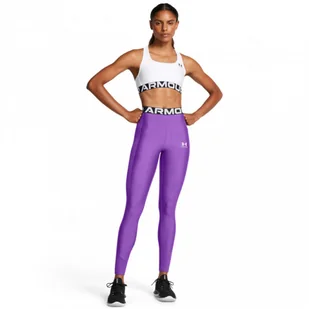 Damskie legginsy treningowe Under Armour Heatgear Rib Legging - fioletowe - Legginsy - miniaturka - grafika 1