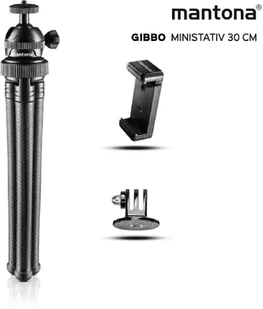 Mantona Gibbo Flex 30 cm mini statyw z głowicą kulową do aparatów i smartfonów - Selfie stick - miniaturka - grafika 1