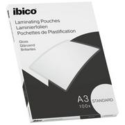 Folie do laminatora - ibico Ibico foliami do laminowania do prezentacji, 100 sztuk, błyszczący, przezroczysty 5101214 - miniaturka - grafika 1