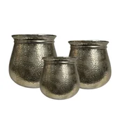 Donice - DONICA METALOWA STARE ZŁOTO - miniaturka - grafika 1