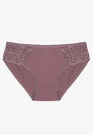 Majtki damskie - Fioletowe Gładkie Majtki Figi z Bawełny Venessila - miniaturka - grafika 1