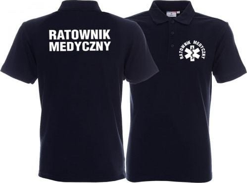 Promostars LPP - Koszulka Polo męska RATOWNIK MEDYCZNY granatowa