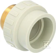 Łączniki, trójniki, kształtki - Złączka PP z GZ mosiężnym 90/3" pod klucz - miniaturka - grafika 1