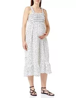 Sukienki - Bestseller A/S Damska sukienka Mlesma S/L Wo Midi Dress A. Sukienka ciążowa, Snow White/Aop: Black Aop, S - miniaturka - grafika 1