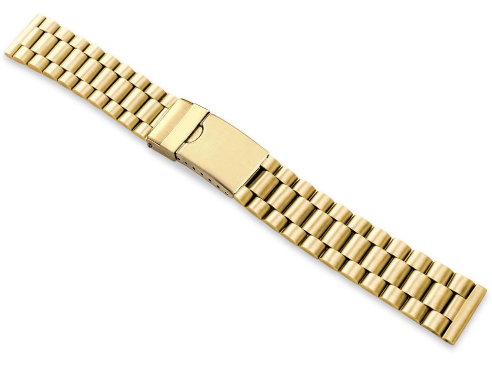 Bransoleta stalowa do zegarka 20 mm Lavvu LS2DG20 złota zwężana o 4 mm