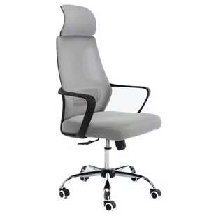 Fotel biurowy, krzesło biurowe Szary fotel obrotowy wentylowany - Fisan - Fotele i krzesła biurowe - miniaturka - grafika 1