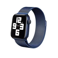 Akcesoria do smartwatchy - Crong Milano Steel – Pasek ze stali nierdzewnej do Apple Watch 38/40/41 mm (granatowy) - miniaturka - grafika 1
