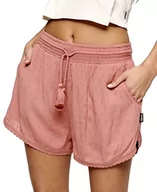 Spodenki damskie - Superdry Vintage Beach Szorty Bokserki Damskie, koral pop, M - miniaturka - grafika 1