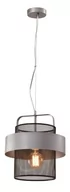Lampy sufitowe - Candellux Lampa wisząca czarna/srebrna metalowy koszyk 40W E27 Fiba 31-78506 31-78506 - miniaturka - grafika 1