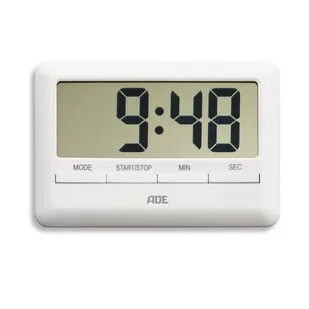 ADE TD 1600 Digitaler deska Timer, tworzywo sztuczne, biały, 10,1 x 7 x 1,1 cm TD1600 - Minutniki - miniaturka - grafika 1