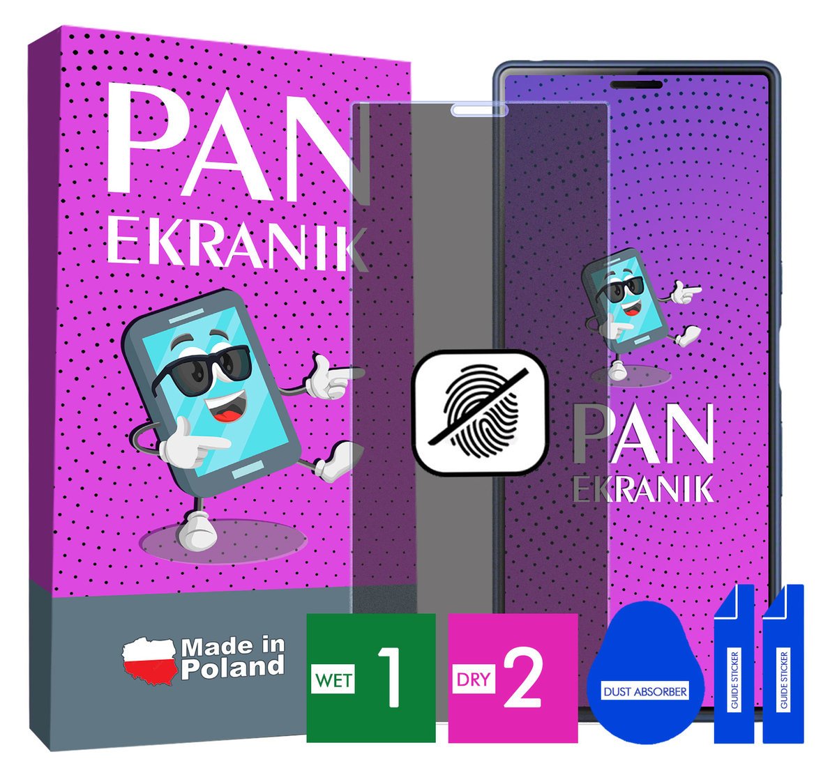 FOLIA 5D PRYWATYZUJĄCA MATOWA DO SONY XPERIA 10 CAŁY EKRAN ORYGINALNA