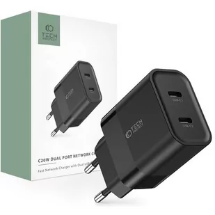 Ładowarka sieciowa TECH-PROTECT C20W PD20W Czarny - Ładowarki do telefonów - miniaturka - grafika 1