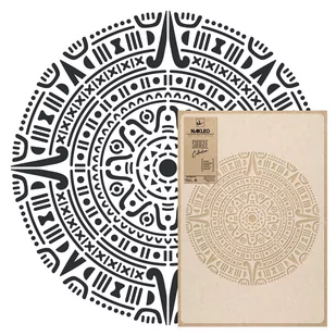 Nakleo szablon malarski wielokrotny // MANDALA AZTECA - MEDIUM (średnica 59cm) - Szablony malarskie - miniaturka - grafika 2