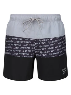 Reebok Szorty kąpielowe "Albie" w kolorze czarno-szarym - Kąpielówki męskie - miniaturka - grafika 1