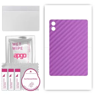 folia naklejka skórka strukturalna na TYŁ do Umidigi G3 Tab - Carbon Fioletowy - apgo SKINS - Akcesoria do tabletów i e-booków - miniaturka - grafika 1