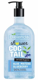 Bielenda Shower Coctail Żel pod prysznic energetyzujący Blue Matcha & Blueberry 400ml 134646 - Kosmetyki do kąpieli - miniaturka - grafika 1