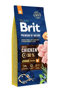 Brit Premium by Nature Junior Medium 15 kg - Sucha karma dla psów - miniaturka - grafika 1