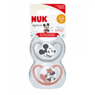 Disney NUK Space Myszka Miki smoczek silikonowy uspokajający 0-6m 2 sztuki [175281B] 1149936 - Smoczki uspokajające - miniaturka - grafika 1
