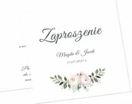 Kartki okolicznościowe i zaproszenia - Zaproszenie personalizowane na ślub z kopertą - 6 szt. - miniaturka - grafika 1