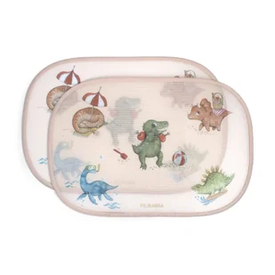 Filibabba Osłony przeciwsłoneczne do samochodu 2 szt. Dino Beach - Zestawy naczyń dla dzieci - miniaturka - grafika 1