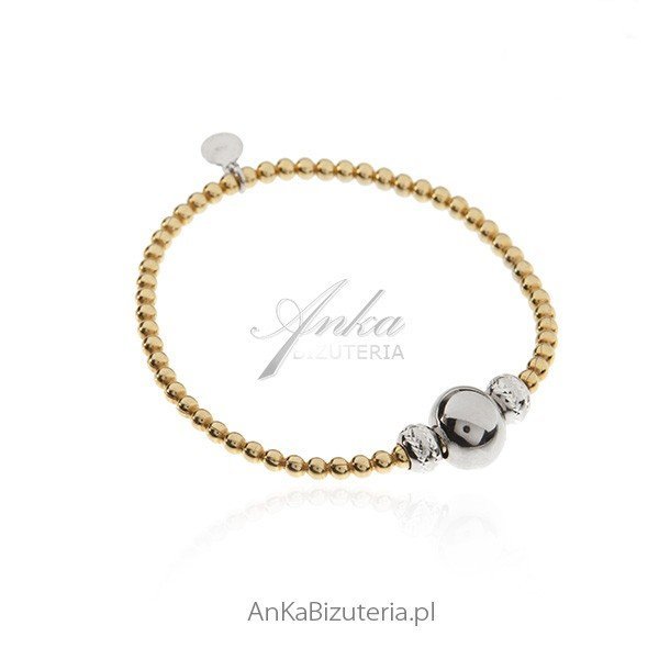 ankabizuteria.pl Biżuteria srebrna - Bransoletka srebrna pozłacana ku