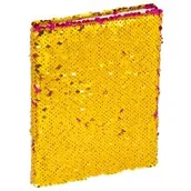 Artykuły biurowe - Grand Brulion A5/96K z cekinami różowo - złoty - miniaturka - grafika 1