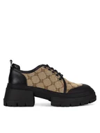 Półbuty damskie - Nine West Oxfordy WFA3033-3 Beżowy - miniaturka - grafika 1