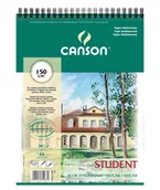 Szkolne artykuły papiernicze - Canson . Blok rysunkowy Student A5 160g 30ark fakturowany (na spirali) (zielony) (100554895) - miniaturka - grafika 1
