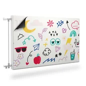 Dekoracje domu - MASKOWNICA Magnetyczna Na Grzejnik Kolorowe Rysunki Komiks 80cm x 60cm - miniaturka - grafika 1