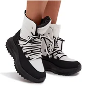 Śniegowce damskie - Śniegowce Damskie Na Zamek Big Star SS274060 Biało-Czarne-38 - miniaturka - grafika 1