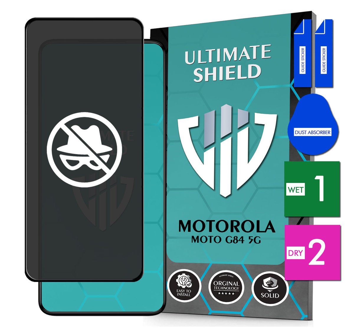 SZKŁO PRYWATYZUJĄCE DO MOTOROLA MOTO G84 5G ANTYSZPIEGOWSKIE 9H 5D
