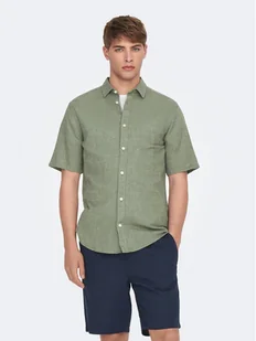 Only & Sons Koszula Caiden 22009885 Zielony Slim Fit - Koszule męskie - miniaturka - grafika 1