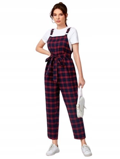 SHEIN KOMBINEZON DAMSKI W KRATKĘ CASUAL 38 ŁJT