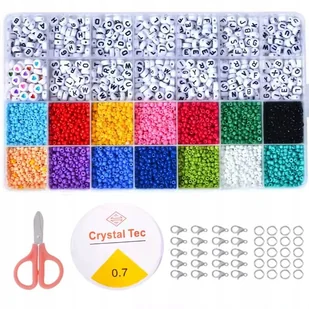 KORALIKI DO ROBIENIA BIŻUTERII BRANSOLETEK NASZYJNIKÓW ZESTAW LITERKI DIY - Prace ręczne dla dzieci KORALIKI DO ROBIENIA BIŻUTERII BRANSOLETEK NASZYJNIKÓW ZESTAW LITERKI DIY - Prace ręczne dla dzieci - miniaturka - grafika 1