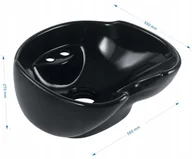 Myjki fryzjerskie - Profesjonalna Misa Ceramiczna Do Myjni Fryzjerskiej Czarna CERAMIC-BLACK - miniaturka - grafika 1