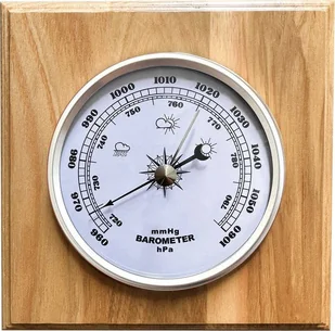 JVD Barometr analogowy drewniany JVD BA230.68 14x14 cm . - Termometry domowe - miniaturka - grafika 1