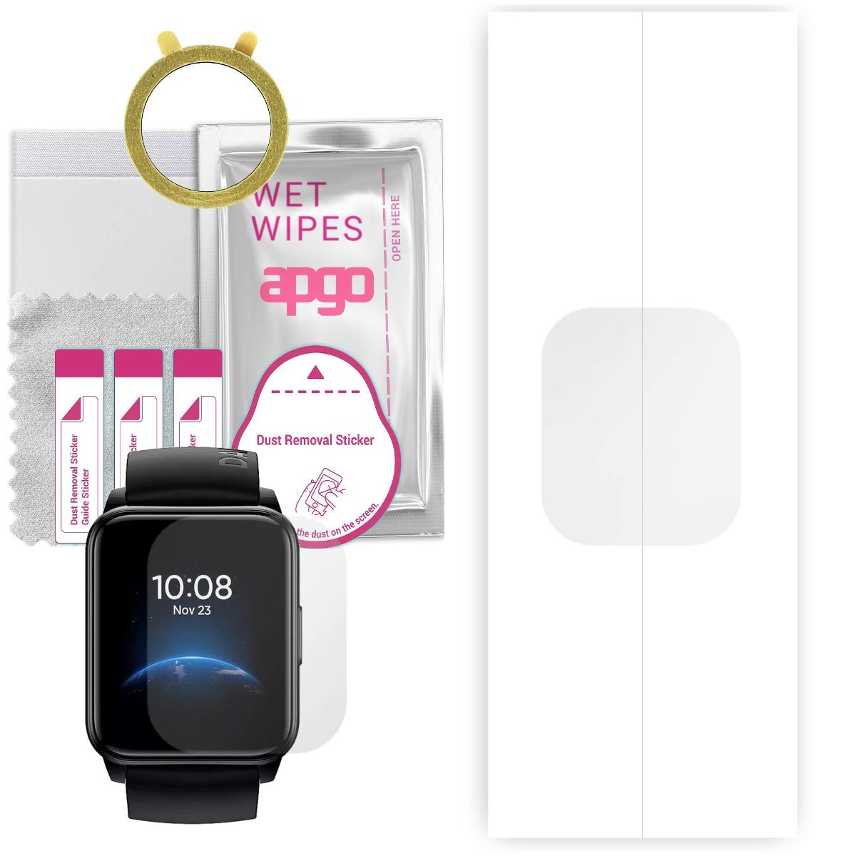 1x Folia hydrożelowa do Realme Watch 2 - apgo Smartwatch Hydrogel Protection Ochrona na ekran smartwatcha