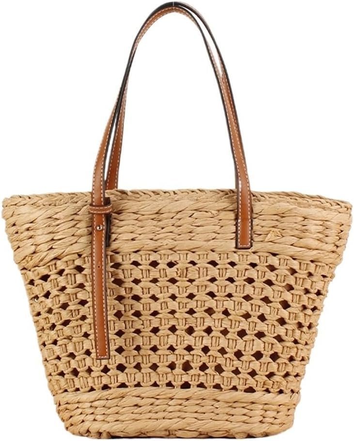 TORBA PLAŻOWA BOHO SŁOMIANA MIEJSKA SHOPPERKA NA PLAŻĘ NA ZAKUPY DUŻA