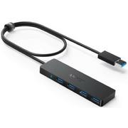 Huby USB - Anker Ultra Slim 4-Port USB 3.0 Data Hub 60cm B2C - UN Black 2 (AK-848061023787) - miniaturka - grafika 1