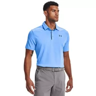 Koszulki męskie - Under Armour Tech Polo 1290140-475 Męska Koszulka Polo Niebieska - miniaturka - grafika 1