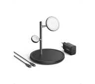 Ładowarki do telefonów - Anker MagGo 3w1 (B25M3312 iPhone Apple Watch AirPods 15W Czarny - miniaturka - grafika 1