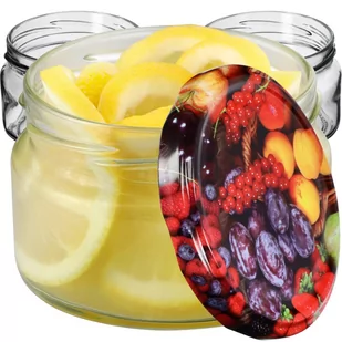 Słoiki Denia 250ml 20szt. 82mm + wieczko "Owoce" - Pojemniki kuchenne - miniaturka - grafika 1