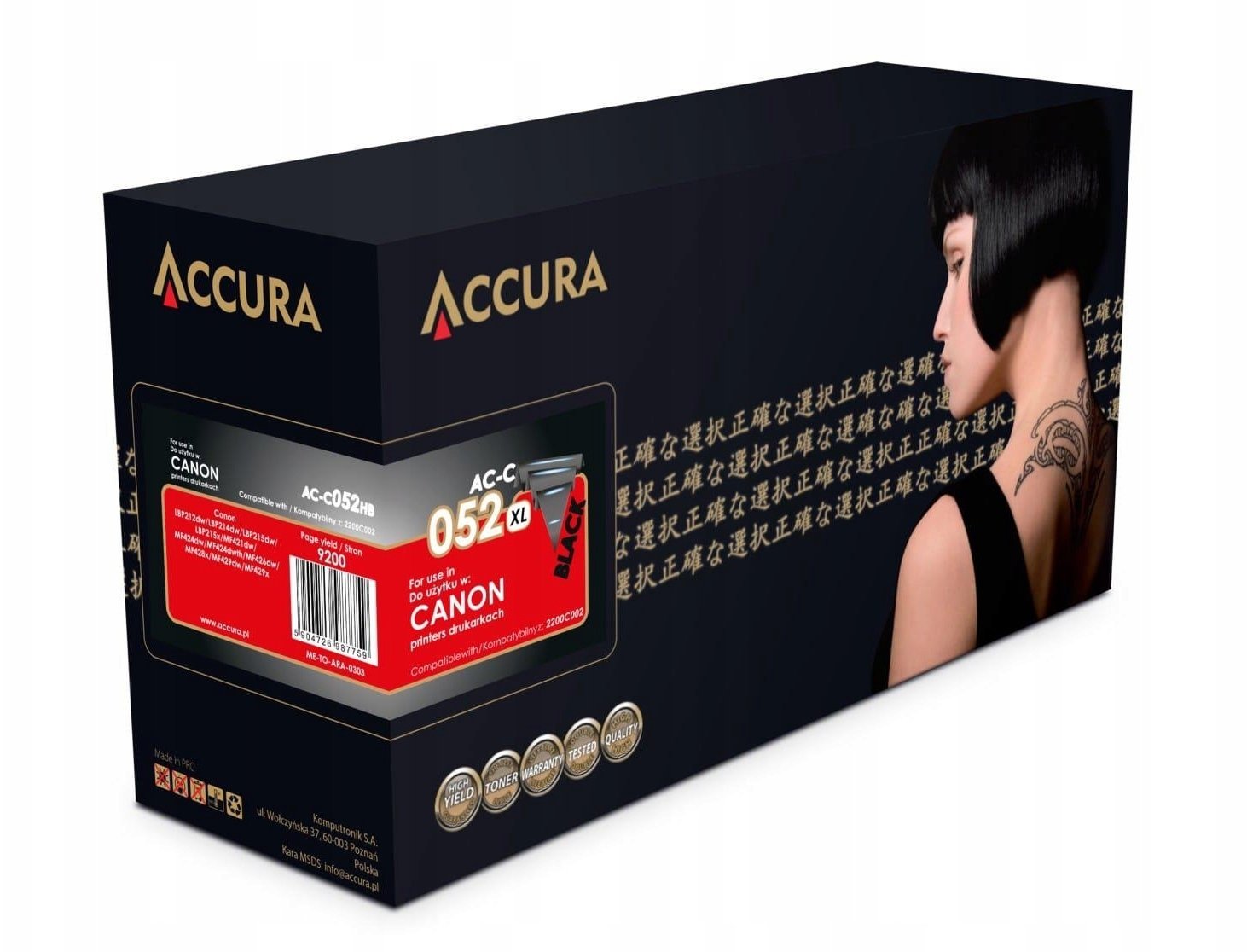 Toner Accura toner Canon CRG-052H 2200C002 zamiennik XL AC-C052HB