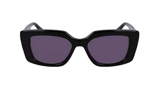 Okulary przeciwsłoneczne - KARL LAGERFELD Damskie okulary przeciwsłoneczne KL6125S, czarne, jeden rozmiar, Czarny, Rozmiar uniwersalny - grafika 1
