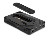 Obudowy i kieszenie na dyski twarde - DeLOCK Obudowa USB Type-C na 1 x M.2 NVMe SSD + 1 x 2.5″ SATA SSD/HDD z funkcją klonowania 42020 - miniaturka - grafika 1